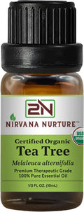 Tea Tree Essential Oil USDA Certified Organic, 100% Pure Natural Premium Grade by NirvanaNurture