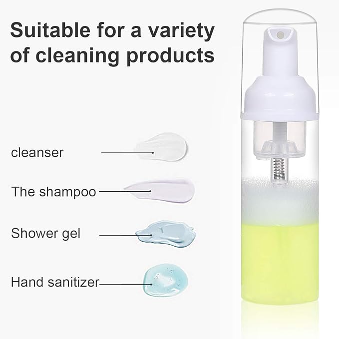 24 PCS Foam Pump Bottle Dispenser Refillable 2oz/60ml Empty Travel Size Foam - Image 3