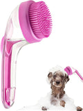 Pet Bath Brush, Dog Shampoo Brush Bubble Maker, New 2 in 1 Dog Bath Brush by Unknown