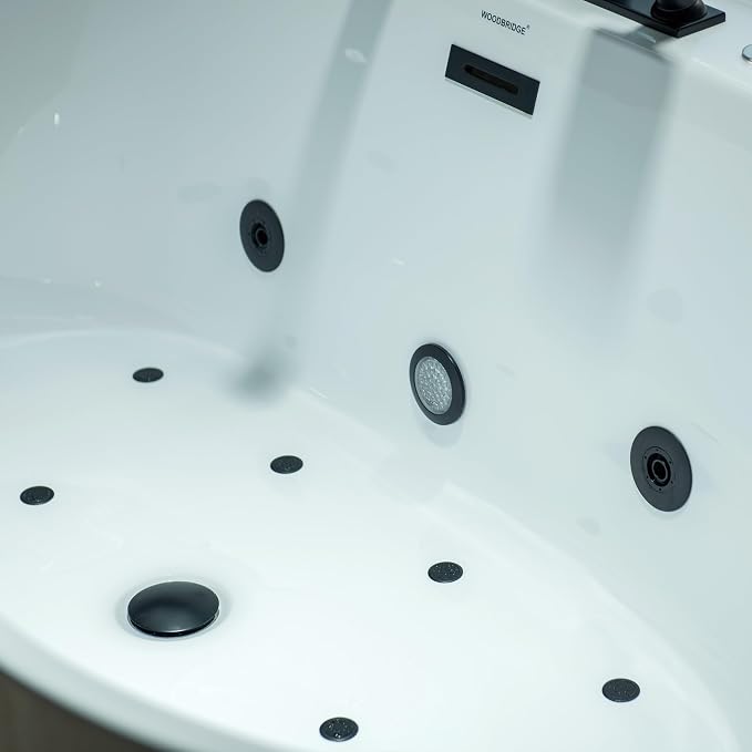 WOODBRIDGE 72" x 35-3/8" Whirlpool and Air Bath Heated Soaking Combination Tub - Image 26