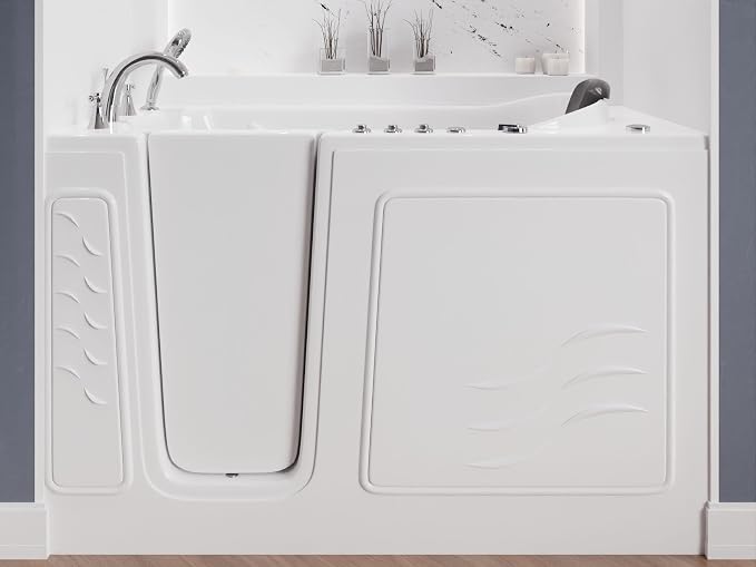 ANZZI Walk-in Tub 30" x 60" Left Drain Quick Fill Walk-In Whirlpool and Air Tub - Image 4
