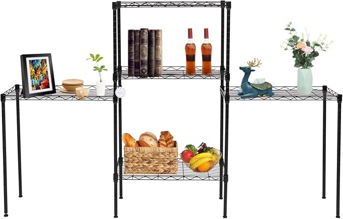 5 Tier Storage Racks Shelving, Heavy Steel Pantry Shelves, Adjustable Wire - Image 9