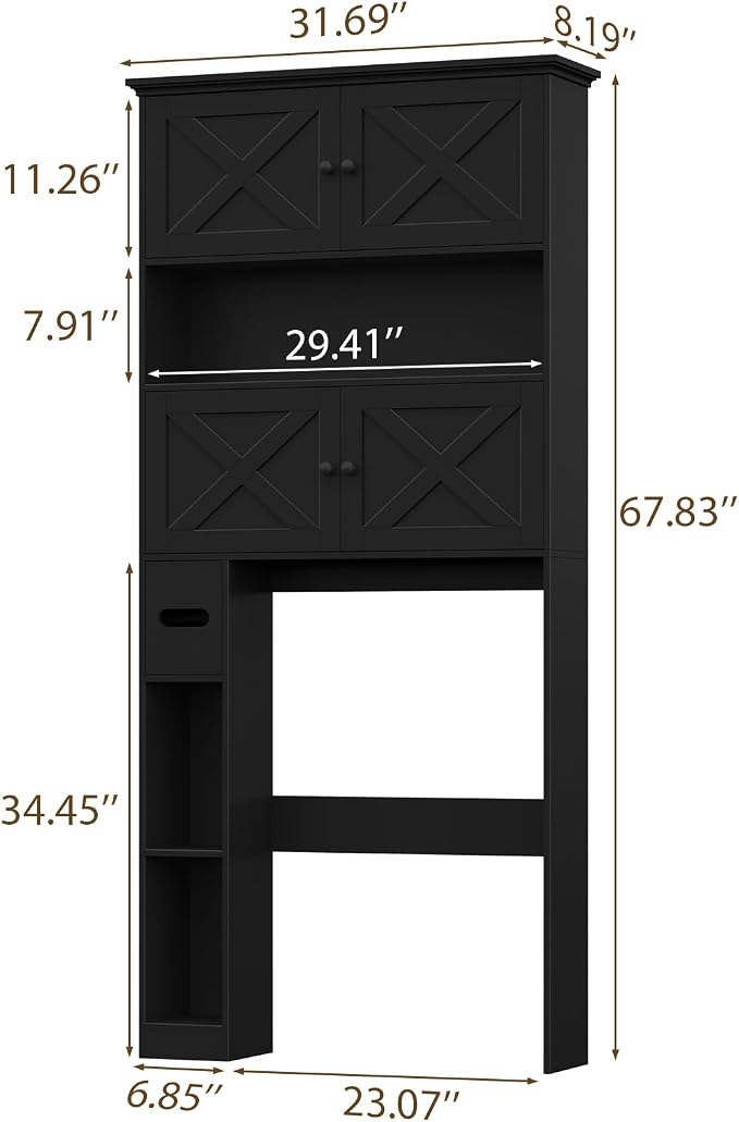 Over The Toilet Storage Cabinet, Farmhouse Storage Cabinet Over Toilet - Image 2
