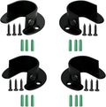 4Pcs Opening Diameter 32 mm, Stainless Steel Matte Black Flange Rod Bracket by Ohamtes