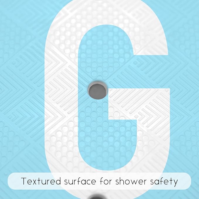 Bathtub Mat Non Slip, Get Naked Square Bath tub Mat Shower Floor Mat - Image 5