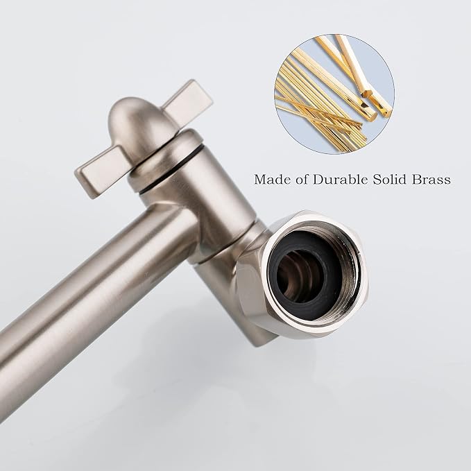 Shower Head Extender, Adjustable Shower Head Extension Brushed Nickel, - Image 3