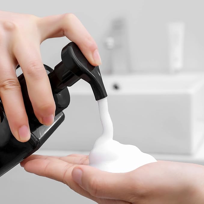 UUJOLY Foaming Soap Dispenser, 15oz Refillable Pump Bottle Plastic - Image 2