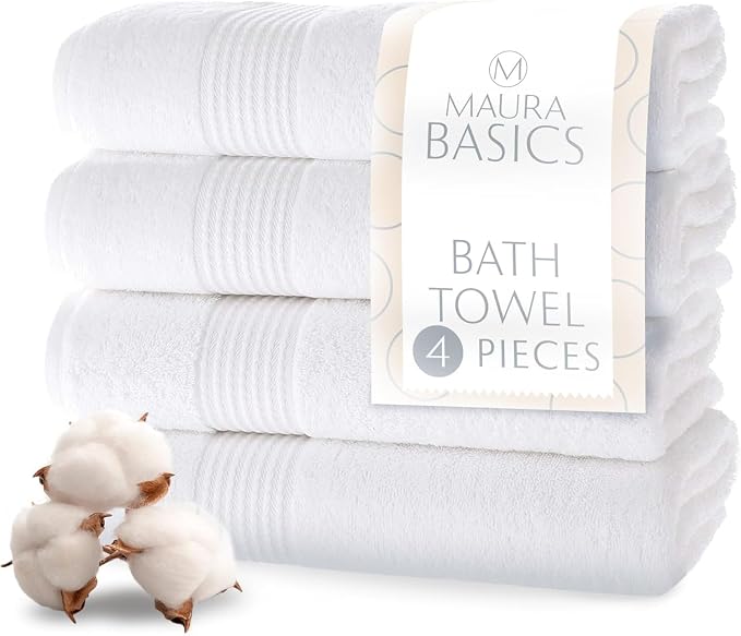 MAURA Basics Performance Bath Towels 100% Turkish Cotton by MAURA