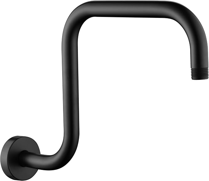 BRIGHT SHOWERS Shower Head Extension Arm 13 Inch S Shaped Gooseneck Shower Riser by BRIGHTSHOWERS