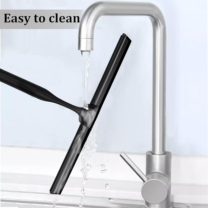 10-Inch Shower Squeegee for Glass Doors, Stainless Steel Shower Squeegee - Image 4
