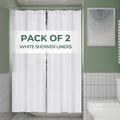 AmazerBath Stall Shower Curtain Liner 2 Pack, 36 x 72 Inches PEVA Plastic by AmazerBath
