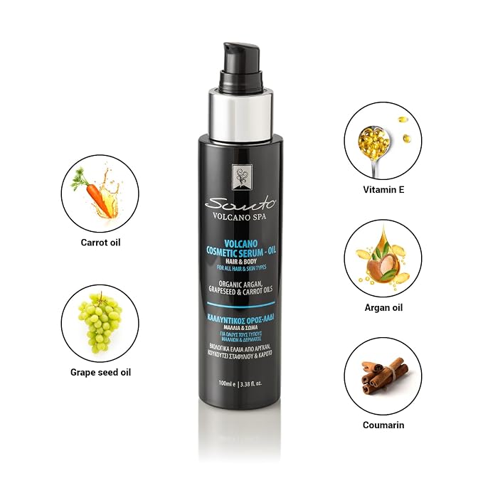Volcano Cosmetic Serum 100ml – Hydrating & Anti-Aging Hair & Body Oil – Body - Image 4