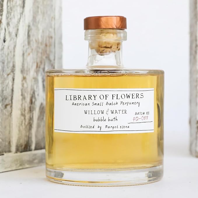 Library of Flowers Willow & Water Bubble Bath, 17 fl. oz., Cut Greens, - Image 3
