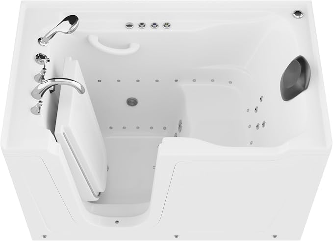 ANZZI Tubs Series Left Drain Quick Fill Walk-in Whirlpool and Air Tub - Image 4