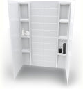 White Acrylic Shower Wall Surround 36"x 60"x 80" by NoahWilliamHome