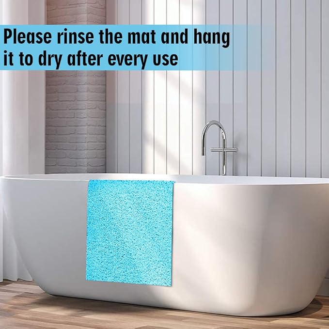 godehone Shower Mats Non Slip Without Suction Cups, PVC Loofah Bathroom Mats - Image 6