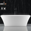 59 in Acrylic Freestanding Bathtub, Deep Soaking Tub by GarveeHome