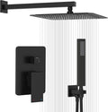 Gabrylly Shower System Black, Rainfall Shower Faucet Set Complete, 2 Way Valve by GABRYLLY