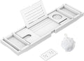 Zhuoyue Bamboo Bathtub Tray, Expandable Premium Bath Tray by ZHUOYUE