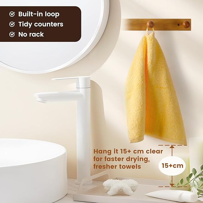 SEMAXE 100% Cotton Washcloths 12-Pack, 13 × 13 Inch Soft Yellow Face Towels – - Image 5