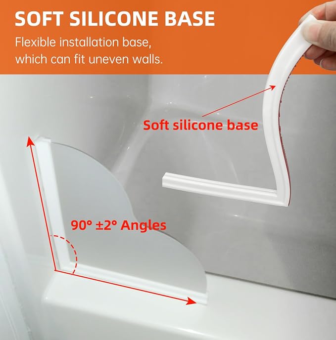 Shower Corner Water Guard, Large Size Tub Shower Water Guard, Shower Splash - Image 5
