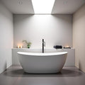 73'' High-back Freestanding Solid Surface Resin Stone Bathtub, Freestanding Tub by MEDUNJESS