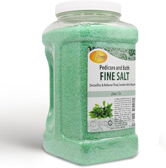 SPA REDI - Detox Foot Soak Pedicure and Bath Fine Salt, 128 Oz - Made by SPAREDI
