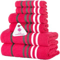 CASA COPENHAGEN Exotic 6 Pieces Towel Set- Pink, 525 GSM 2 Bath Towel 2 Hand by CASACOPENHAGEN