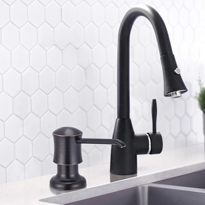 SAMODRA Sink Soap Dispenser for Kitchen Oil Rubbed Bronze Dish Lotion Dispenser - Image 7