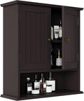 Smuxee Brown Bathroom Cabinet Wall Mounted, Small Medicine Cabinet by Smuxee