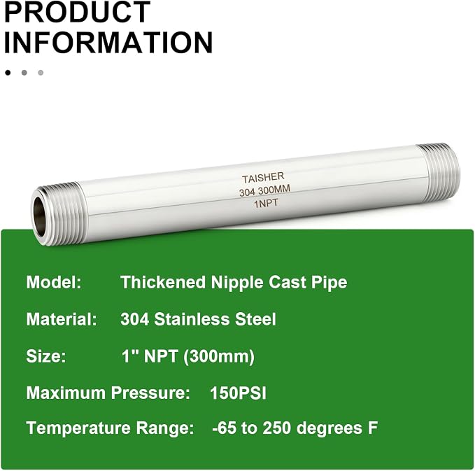TAISHER 2PCS Stainless Steel Pipe Fittings - Image 5