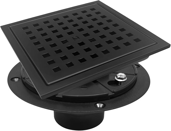 4 Inch Square Shower Drain by KOOTTI