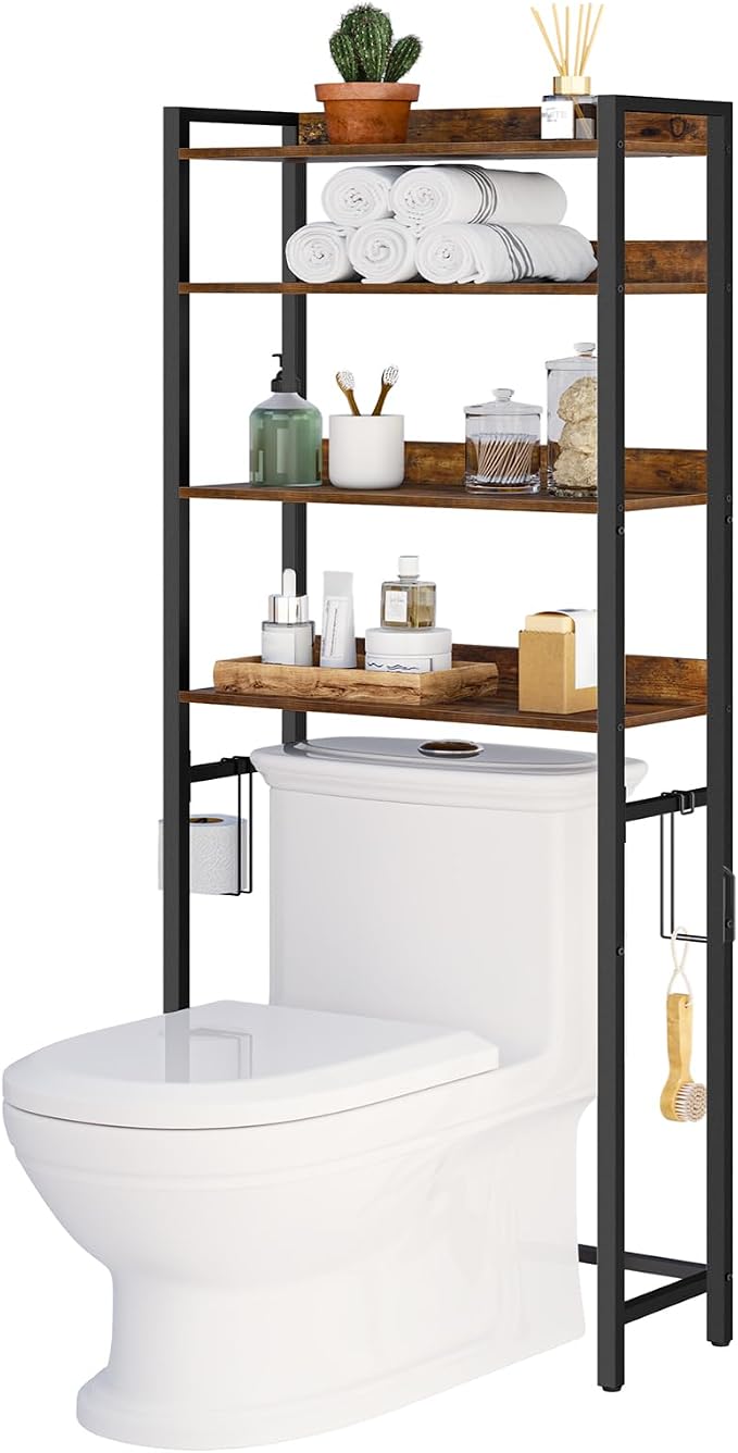 Over The Toilet Storage Rack, 4 Tier Bathroom Organizer Over Toilet, - Image 8