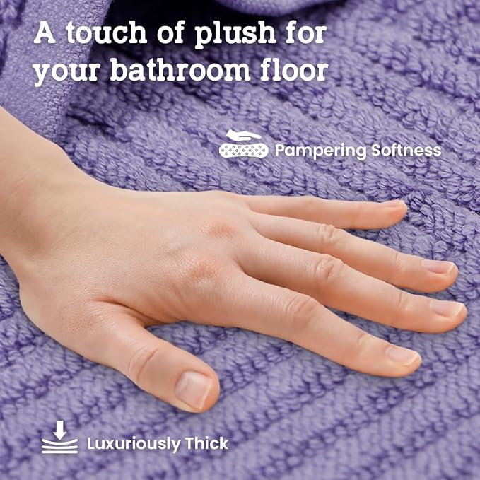 Casa Lino 100% Cotton Bath Mat Set of 2 - Image 3
