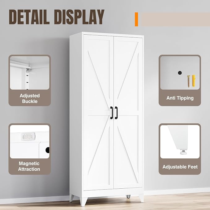 Yizosh Metal Storage Cabinet - Image 4