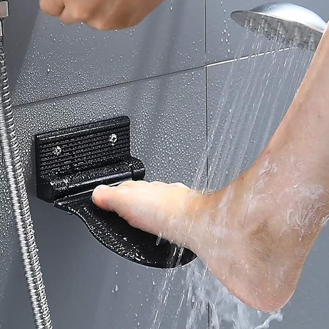 Shower Foot Rest for Shaving, Wall Mounted Folding Foot Stand for Bathroom - Image 5