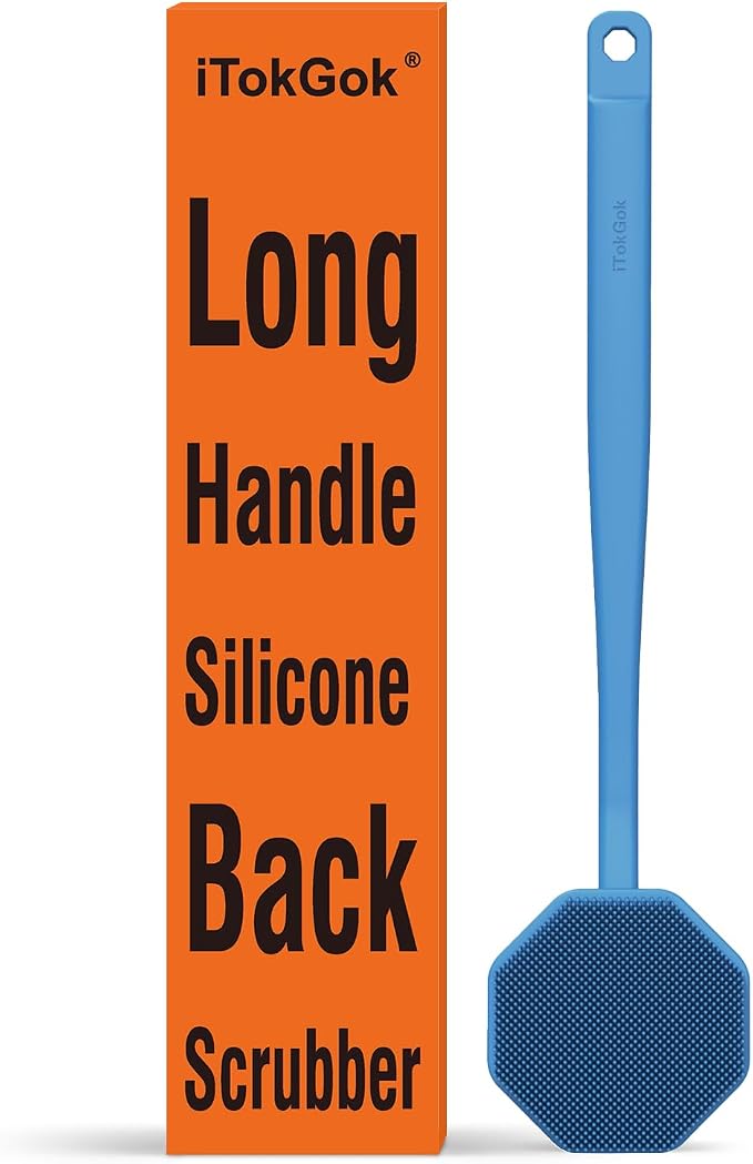 iTokGoK® All New Premium Silver-Infused Silicone Back Scrubber by iTokGok