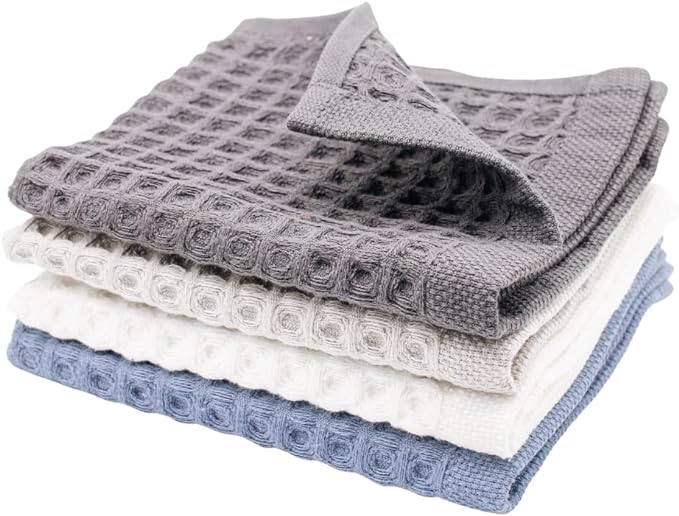 sea me at home Waffle Washcloths Set, 100% Turkish Cotton by seameathome
