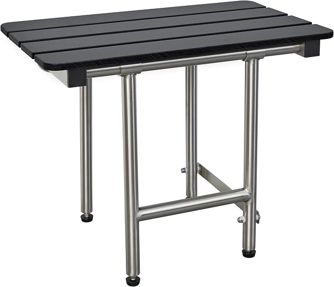 22-inch x 15-inch ADA Bariatric Folding Wall Mount Bench Shower Seat by Seachrome