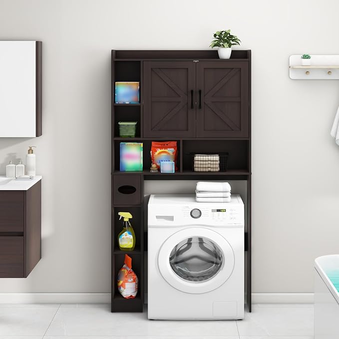 Vabches Over The Toilet Storage Cabinet, Farmhouse Storage Cabinet Over Toilet - Image 8