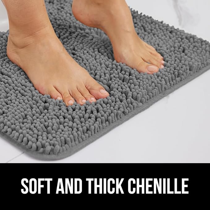 GORILLA GRIP Bathroom Rug Sets 3 Piece, Bath Mat Set and Oval Toilet Base - Image 4