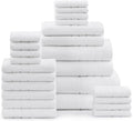 Casa Platino 24 Piece Cotton Towel Set – Ring Spun, Soft & Absorbent Towels by CasaPlatino