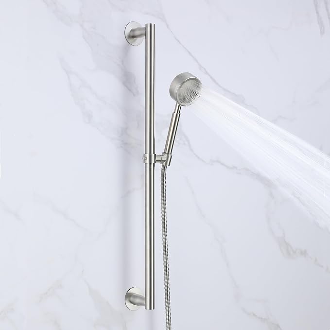 RRAJJ Shower slide bar that is installed by pasting or punching - Image 3