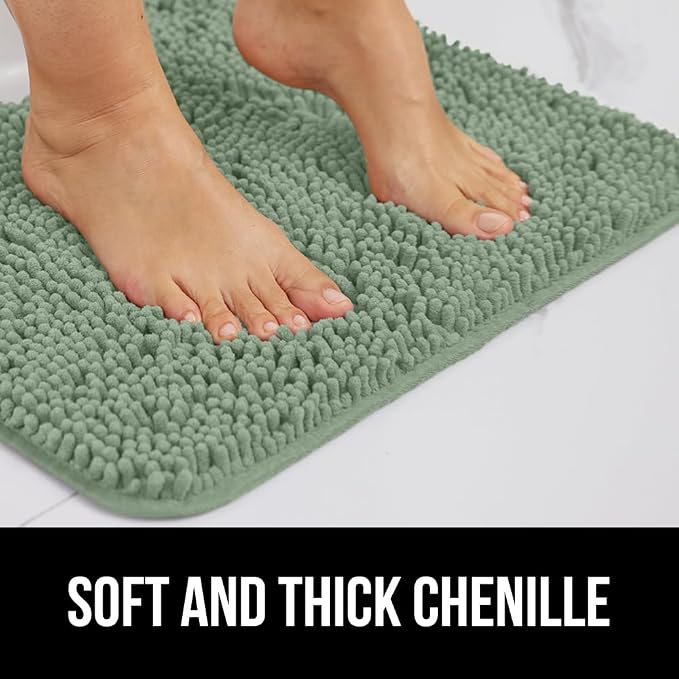GORILLA GRIP Bathroom Rug Sets 3 Piece, Bath Mat Set and Oval Toilet Base - Image 4