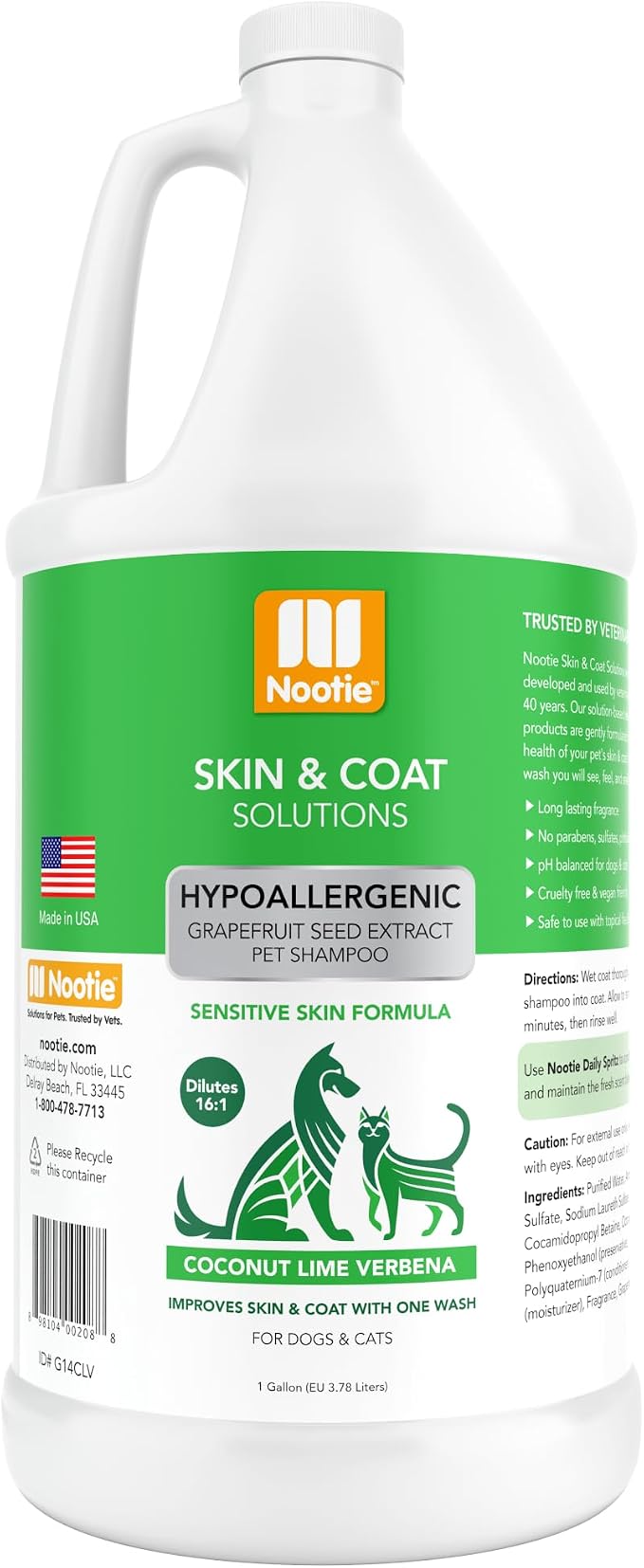 Nootie - Pet Shampoo for Sensitive Skin - Revitalizes Dry Skin & Coat - Natural by Nootie