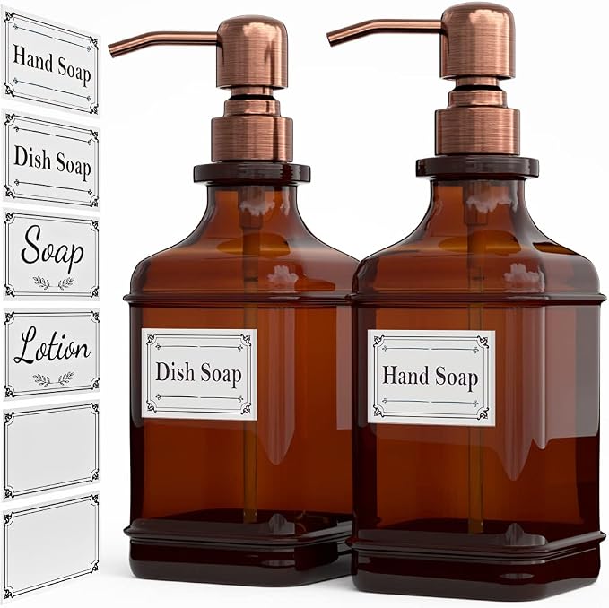 GLADPURE Soap Dispenser 2 Pack, Hand Soap Dispensers by GLADPURE