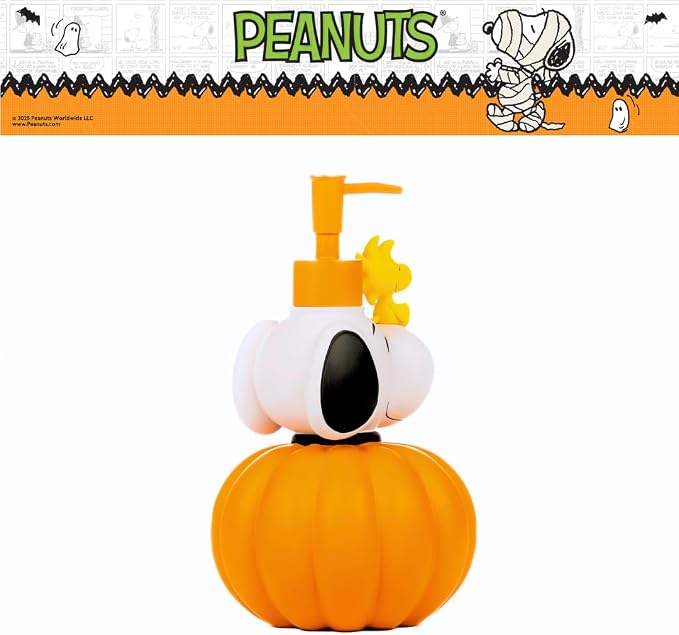 Peanuts Snoopy Pumpkin Soap/Lotion/Hand Sanitizer Resin Pump Dispenser - Image 6