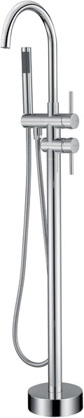 Freestanding Bathtub Faucet Tub Filler Faucets Chrome Floor Mounted Brass by ArtiquaSanitaryWare