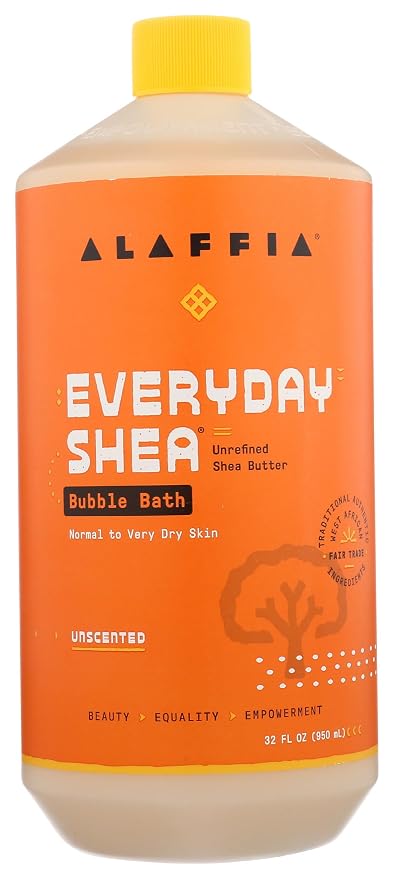 Alaffia Bubble Bath for Women, Unscented – Everyday Shea Butter Formula by Alaffia