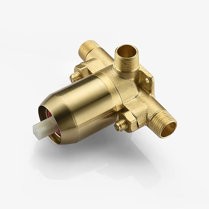 sumerain Shower Faucet Set Brushed Gold, Anti-scald Pressure Balance Valve - Image 4